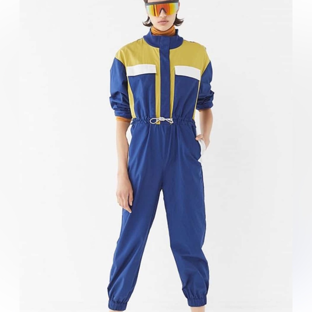 Urban Outfitters Ari Colorblock Windbreaker Retro Jumpsuit